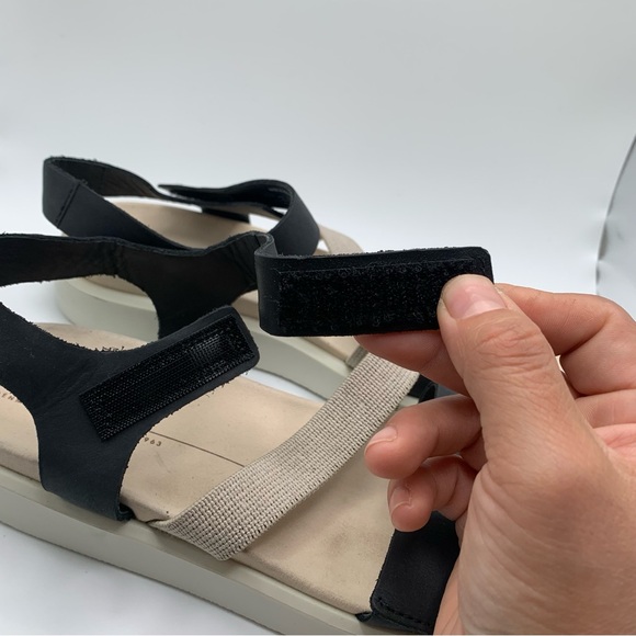 ECCO Flowt Women's Nubuck Flat slingback comfort black Sandal 41 US 10-10.5 1299 - Picture 9 of 13